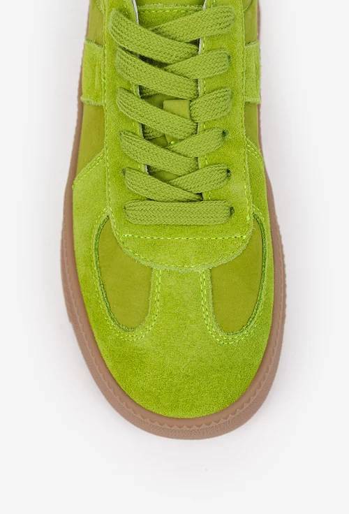 Pantofi dama NUR verzi din piele