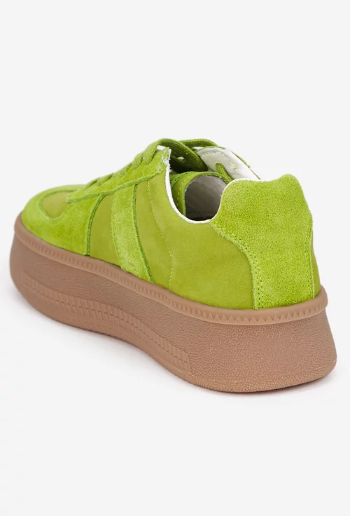 Pantofi dama NUR verzi din piele