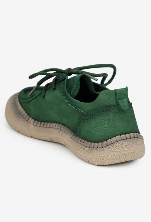 Pantofi dama NUR verzi din piele