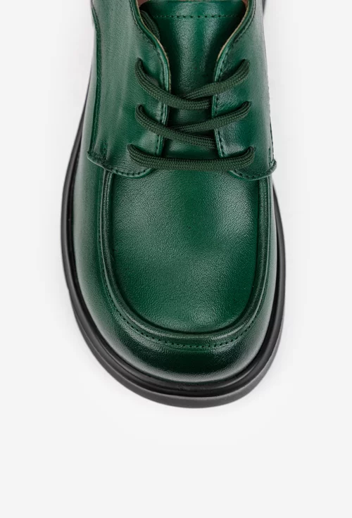 Pantofi dama NUR verzi din piele naturala