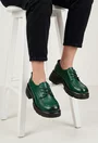 Pantofi dama NUR verzi din piele naturala