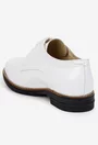 Pantofi dama Oxford albi din piele naturala
