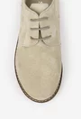 Pantofi dama Oxford bej din piele intoarsa