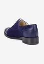 Pantofi dama Oxford bleumarin din piele intoarsa