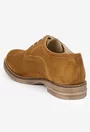 Pantofi dama Oxford maro deschis din piele intoarsa