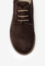 Pantofi dama Oxford maro din piele intoarsa