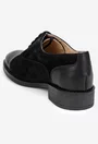 Pantofi dama Oxford negri din piele intoarsa