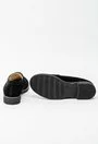 Pantofi dama Oxford negri din piele intoarsa