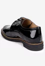 Pantofi dama Oxford negri din piele lacuita
