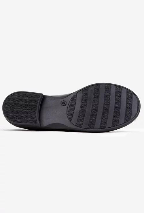 Pantofi dama Oxford negri din piele lacuita
