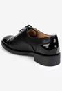 Pantofi dama Oxford negri din piele naturala