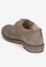 Pantofi dama Oxford taupe din piele intoarsa