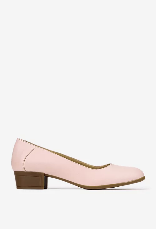 Pantofi dama roz din piele naturala