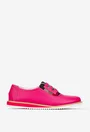 Pantofi dama roz din piele texturata
