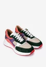 Pantofi dama sport multicolori din piele