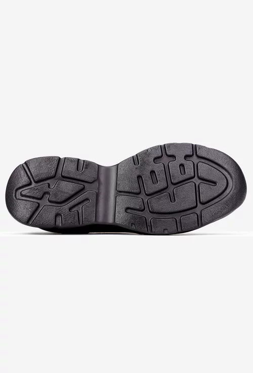 Pantofi dama sport negri din piele intoarsa cu inchidere siret