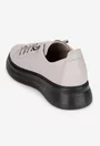 Pantofi dama taupe deschis din piele cu siret elastic