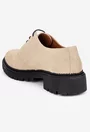 Pantofi dama taupe deschis din piele intoarsa