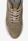 Pantofi dama taupe din piele intoarsa
