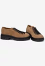 Pantofi dama taupe din piele intoarsa
