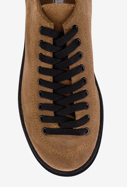 Pantofi dama taupe din piele intoarsa