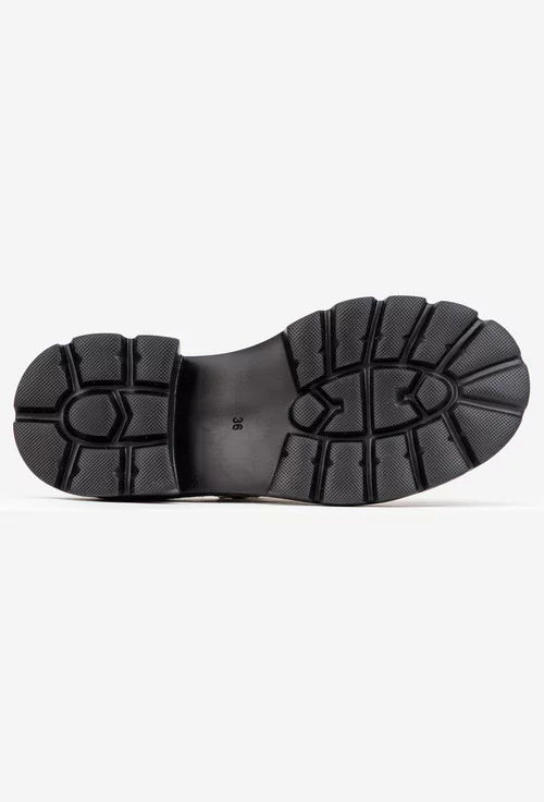 Pantofi dama taupe din piele intoarsa