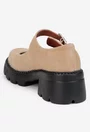 Pantofi dama taupe din piele intoarsa