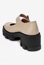 Pantofi dama taupe din piele naturala