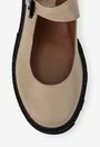 Pantofi dama taupe din piele naturala