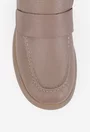 Pantofi dama taupe din piele naturala