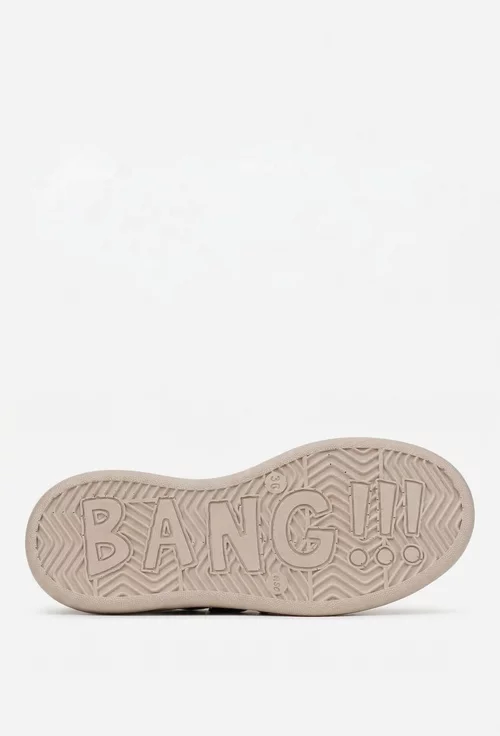 Pantofi dama taupe din piele naturala cu inchidere velcro