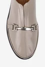 Pantofi dama taupe din piele naturala cu ornament