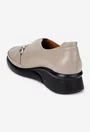Pantofi dama taupe din piele naturala cu ornament
