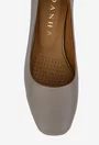Pantofi dama taupe din piele naturala cu toc