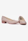 Pantofi dama taupe din piele naturala cu toc mic