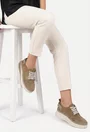 Pantofi dama taupe din piele naturala intoarsa