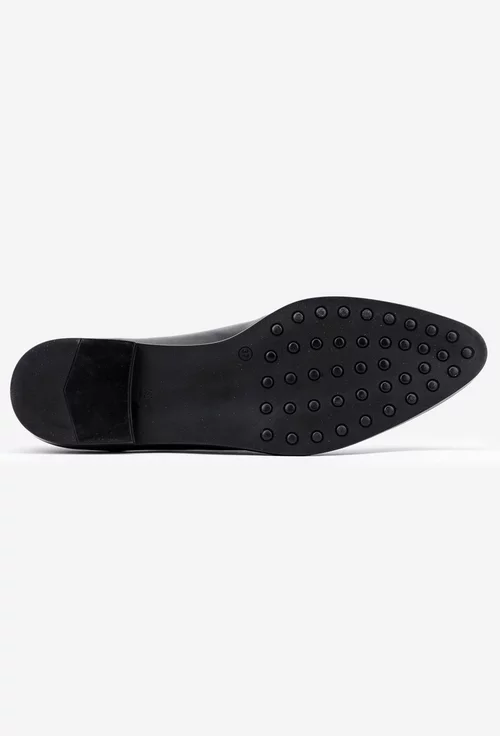 Pantofi deosebiti din piele naturala neagra