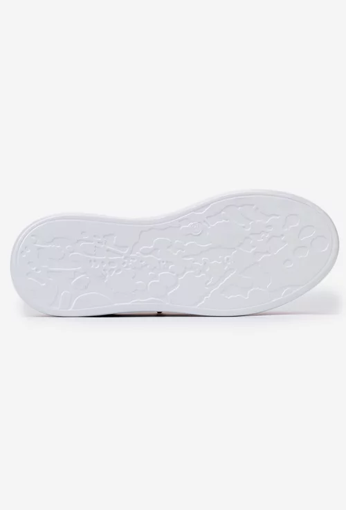 Pantofi din piele aurie cu siret elastic
