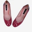 Pantofi din piele naturala roz cu imprimeu floral Elsa