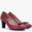Pantofi din piele naturala roz Larisa