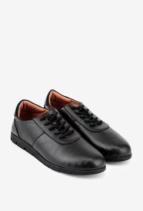 Pantofi din piele naturala neagra
