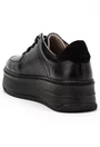 Pantofi din piele naturala neagra cu siret