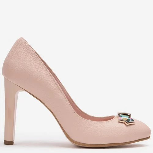 Pantofi din piele naturala roz Stacey