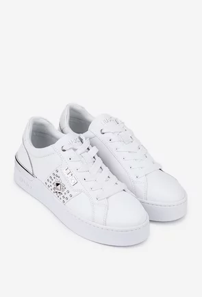 Pantofi LiuJo albi cu aplicatii argintii