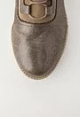 Pantofi maro din piele naturala cu inseratii sclipitoare Rammy
