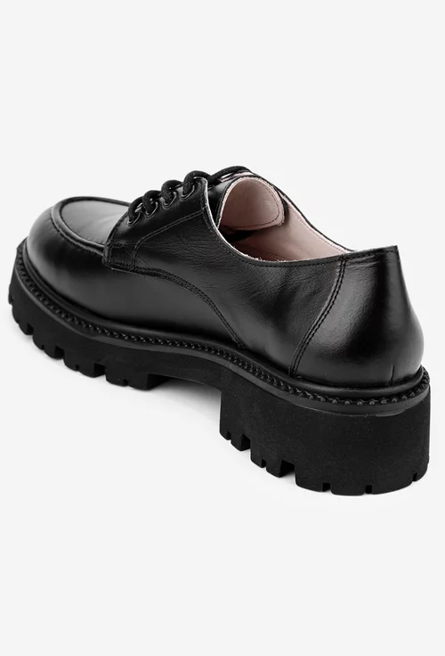 Pantofi negri din piele naturala