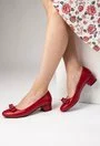 Pantofi nuanta rosu inchis din piele naturala Ely