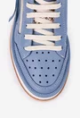 Pantofi NUR bleu din piele cu perforatii