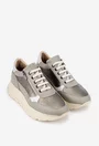 Pantofi NUR din piele cu siret si fermoar lateral