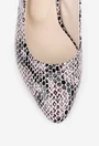 Pantofi NUR multicolori din piele cu model snake